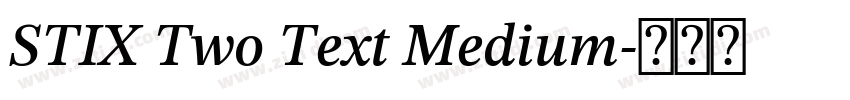STIX Two Text Medium字体转换
